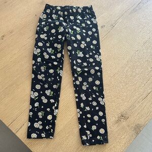 Cat & Jack Black Floral Kids Leggings